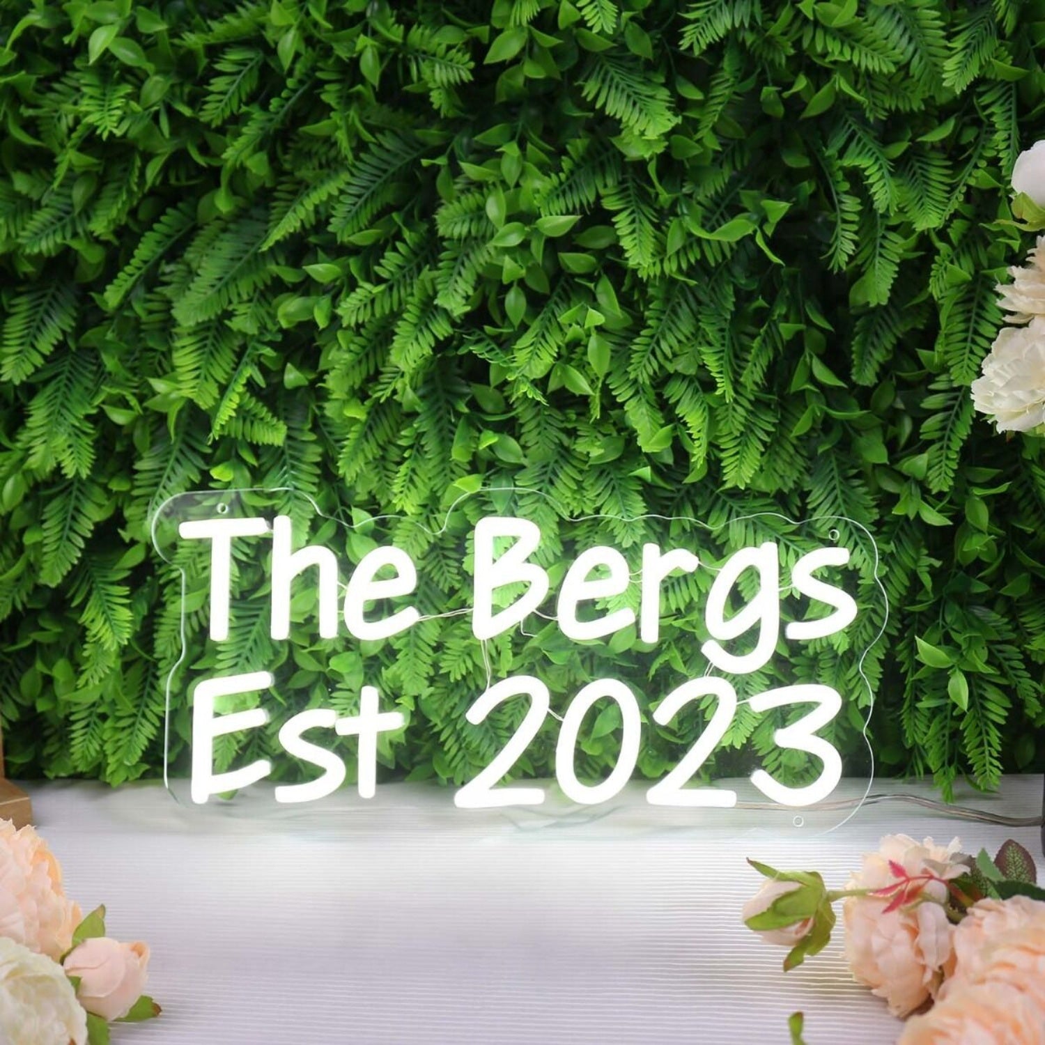 The Bergs Est 2023 White Led Neon Sign - Shineneon