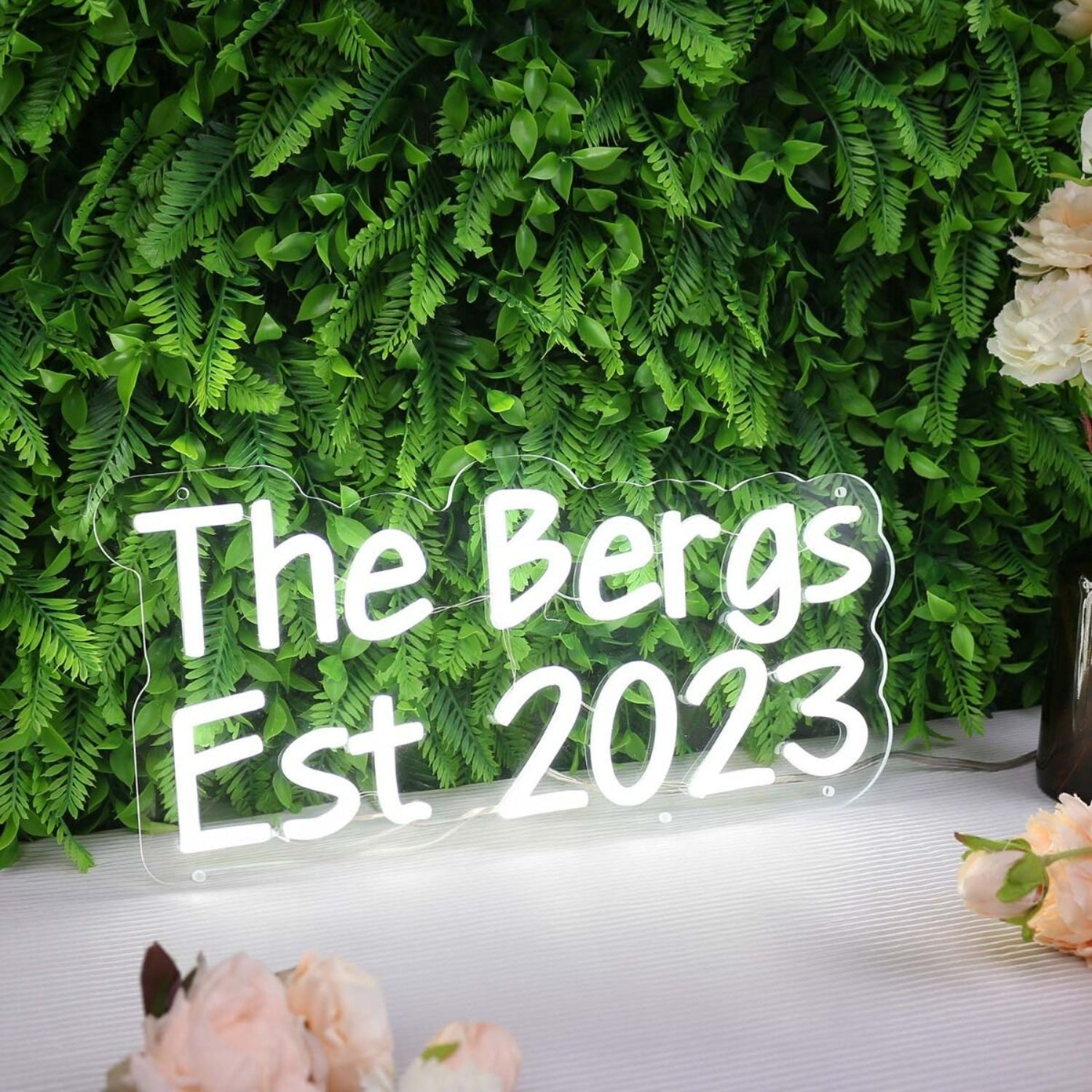 The Bergs Est 2023 White Led Neon Sign - Shineneon