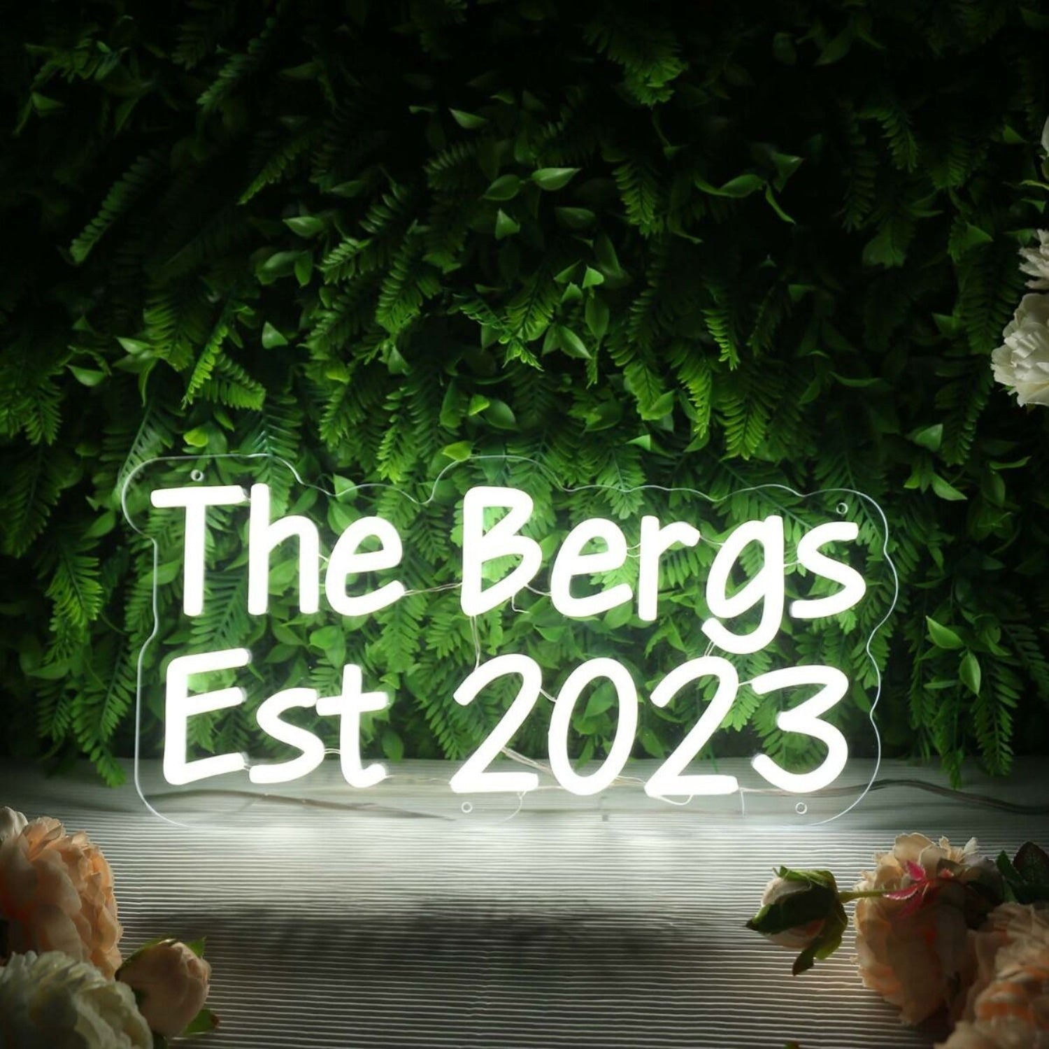 The Bergs Est 2023 White Led Neon Sign - Shineneon