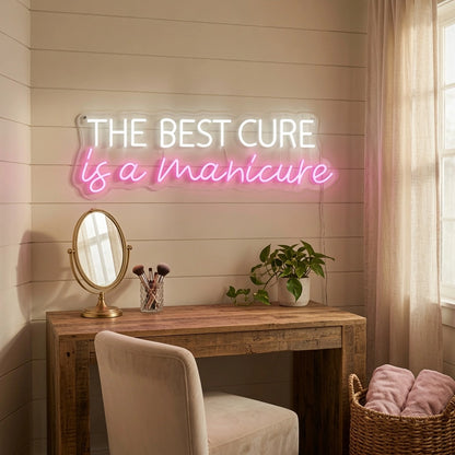 The Best Care Is A Manicure LED Neon Sign - 03 Real Lifestyle Scene