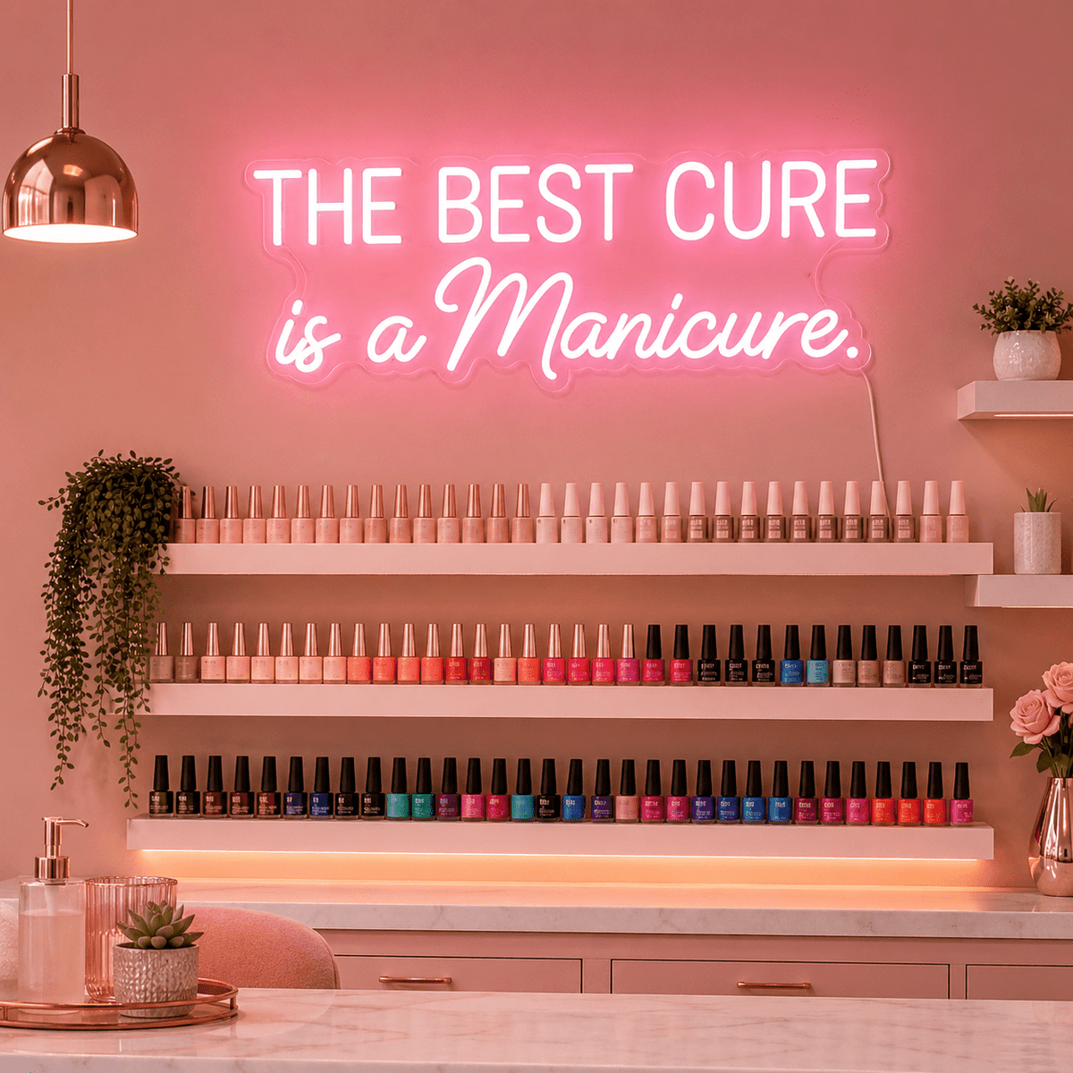 The Best Cure Is A Manicure LED Neon Sign - Shineneon