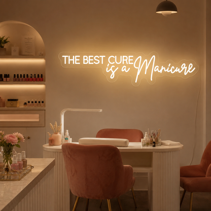 The Best Cure Is A Manicure LED Neon Sign Home Decor - 02 High-Converting Product Image
