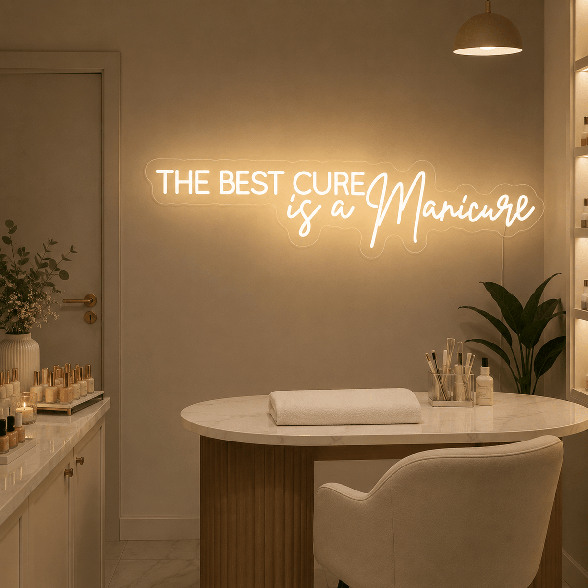 The Best Cure Is A Manicure LED Neon Sign Home Decor - Shineneon