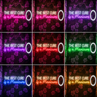 The Best Cure Is A Manicure LED Neon Sign Home Wall Art - Shineneon