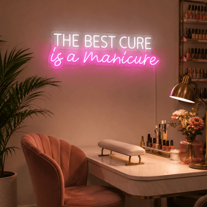 The Best Cure Is A Manicure LED Neon Sign Home Wall Art - Shineneon