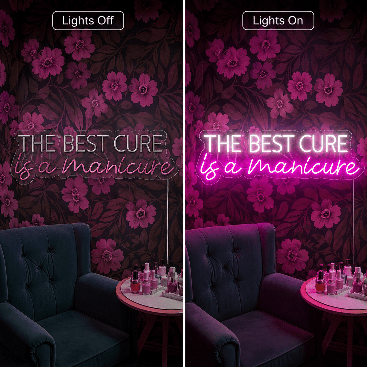 The Best Cure Is A Manicure LED Neon Sign Home Wall Art - Shineneon
