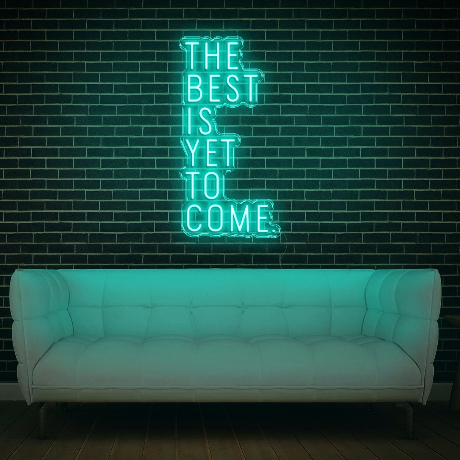 The Best Is Yet To Come Turquoise-White Led Neon Sign For Home Studio Cafe Decor | Shineneon