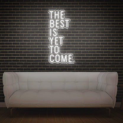 The Best Is Yet To Come Turquoise-White Led Neon Sign For Home Studio Cafe Decor | Shineneon