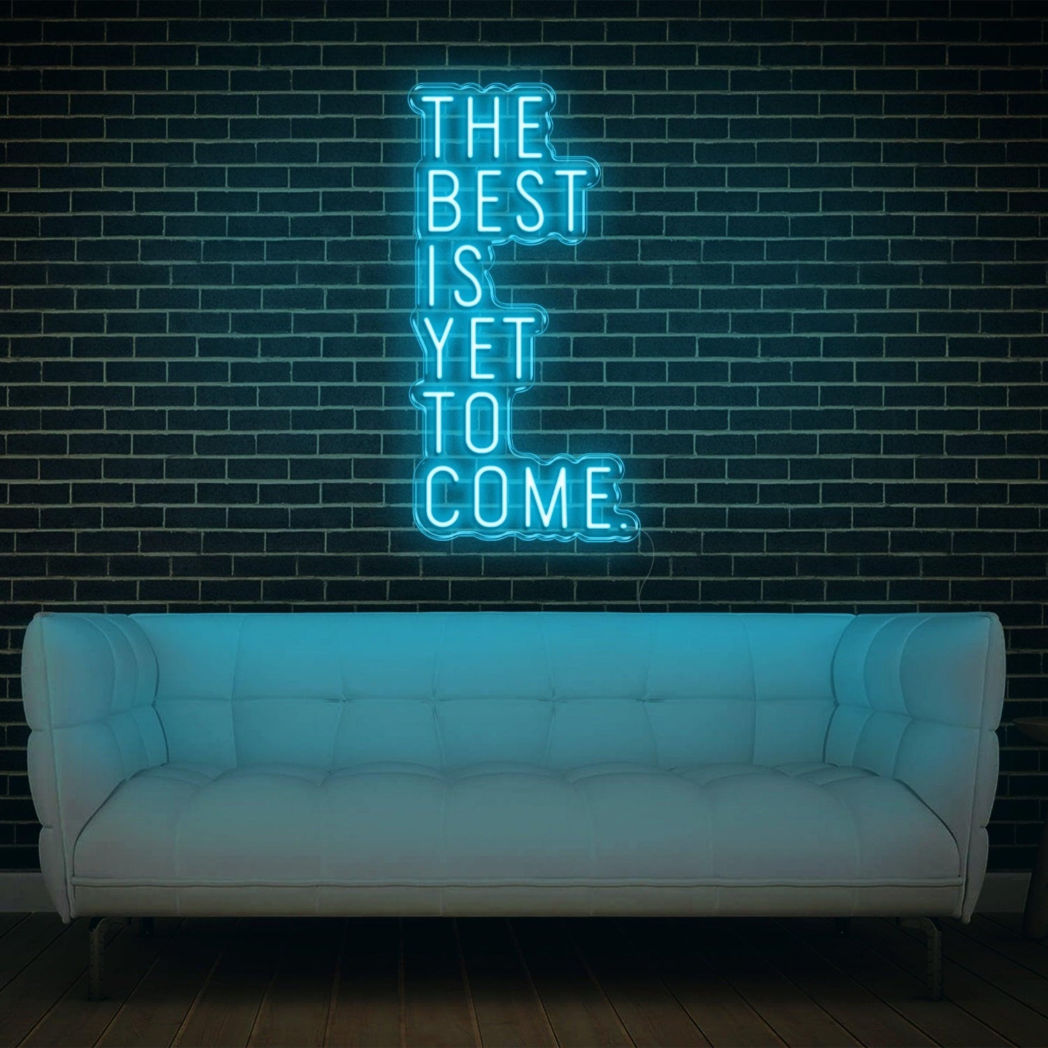 The Best Is Yet To Come Turquoise-White Led Neon Sign For Home Studio Cafe Decor | Shineneon