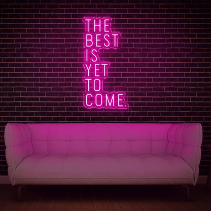 The Best Is Yet To Come Turquoise-White Led Neon Sign For Home Studio Cafe Decor | Shineneon
