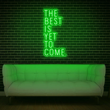 The Best Is Yet To Come Turquoise-White Led Neon Sign For Home Studio Cafe Decor | Shineneon