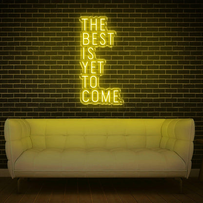 The Best Is Yet To Come Turquoise-White Led Neon Sign For Home Studio Cafe Decor | Shineneon