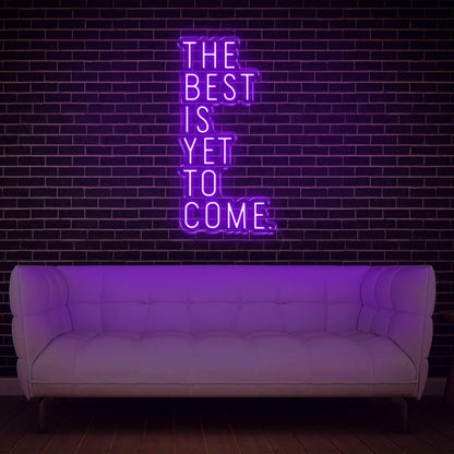 The Best Is Yet To Come Turquoise-White Led Neon Sign For Home Studio Cafe Decor | Shineneon