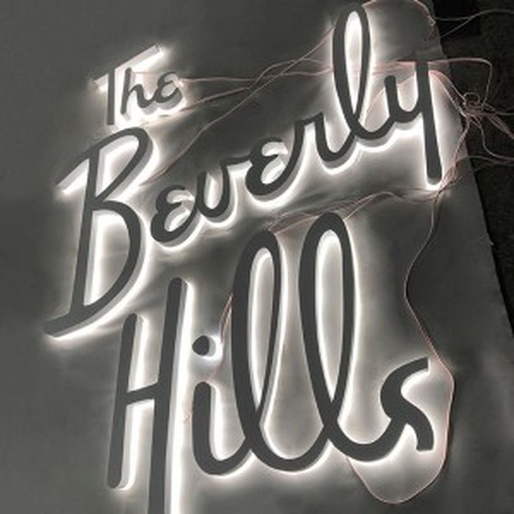 The Beverly Hills 3D Backlit Channel Letters Led Light Sign - Shineneon