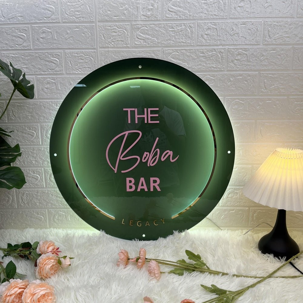 The Boba Bar Acrylic Business Logo Sign - Shineneon