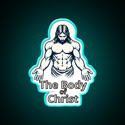 The Body Of Christ Christian Bodybuilding Gym Fitness Led Neon Sign Rgb Color