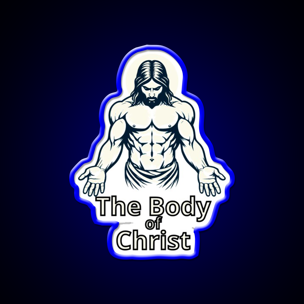 The Body Of Christ Christian Bodybuilding Gym Fitness Led Neon Sign Rgb Color