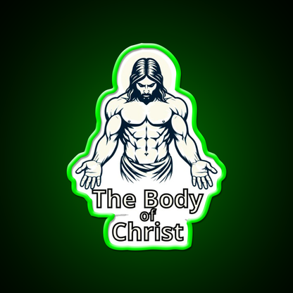 The Body Of Christ Christian Bodybuilding Gym Fitness Led Neon Sign Rgb Color