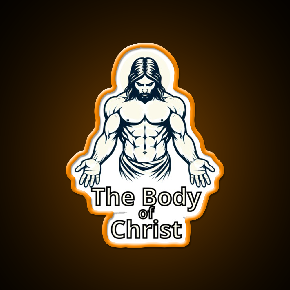 The Body Of Christ Christian Bodybuilding Gym Fitness Led Neon Sign Rgb Color