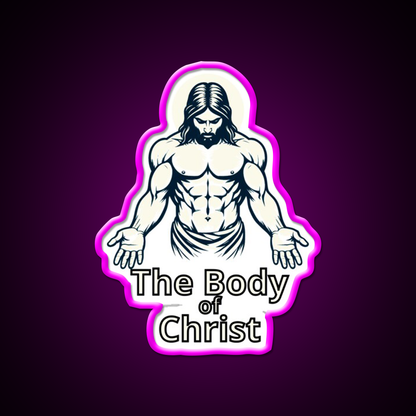 The Body Of Christ Christian Bodybuilding Gym Fitness Led Neon Sign Rgb Color