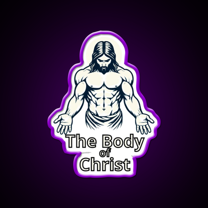 The Body Of Christ Christian Bodybuilding Gym Fitness Led Neon Sign Rgb Color