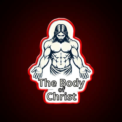 The Body Of Christ Christian Bodybuilding Gym Fitness Led Neon Sign Rgb Color
