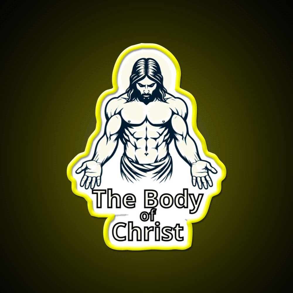 The Body Of Christ Christian Bodybuilding Gym Fitness Led Neon Sign Rgb Color