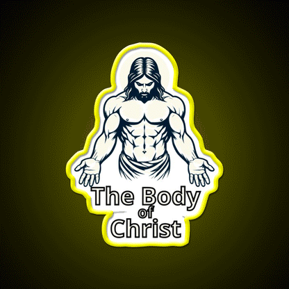 The Body Of Christ Christian Bodybuilding Gym Fitness Led Neon Sign Rgb Color