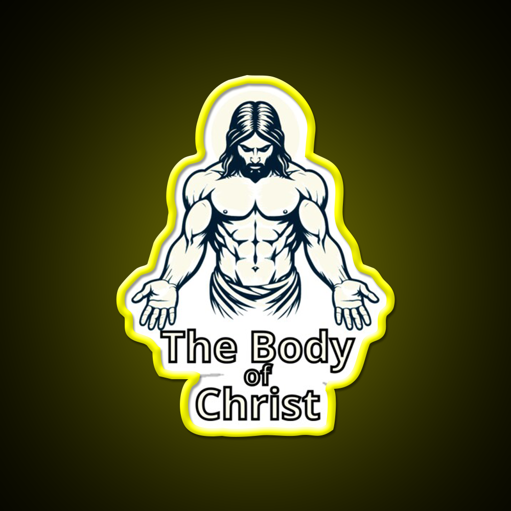 The Body Of Christ Christian Bodybuilding Gym Fitness Led Neon Sign Rgb Color