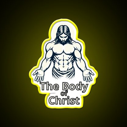 The Body Of Christ Christian Bodybuilding Gym Fitness Led Neon Sign Rgb Color