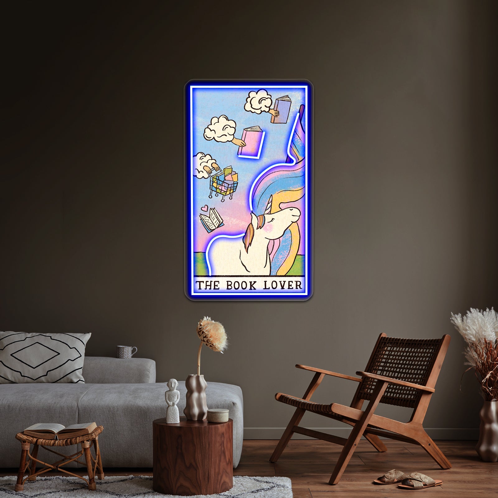The Book Lover Tarot Card Neon Sign Artwork For Wedding Neon Sign | Shineneon