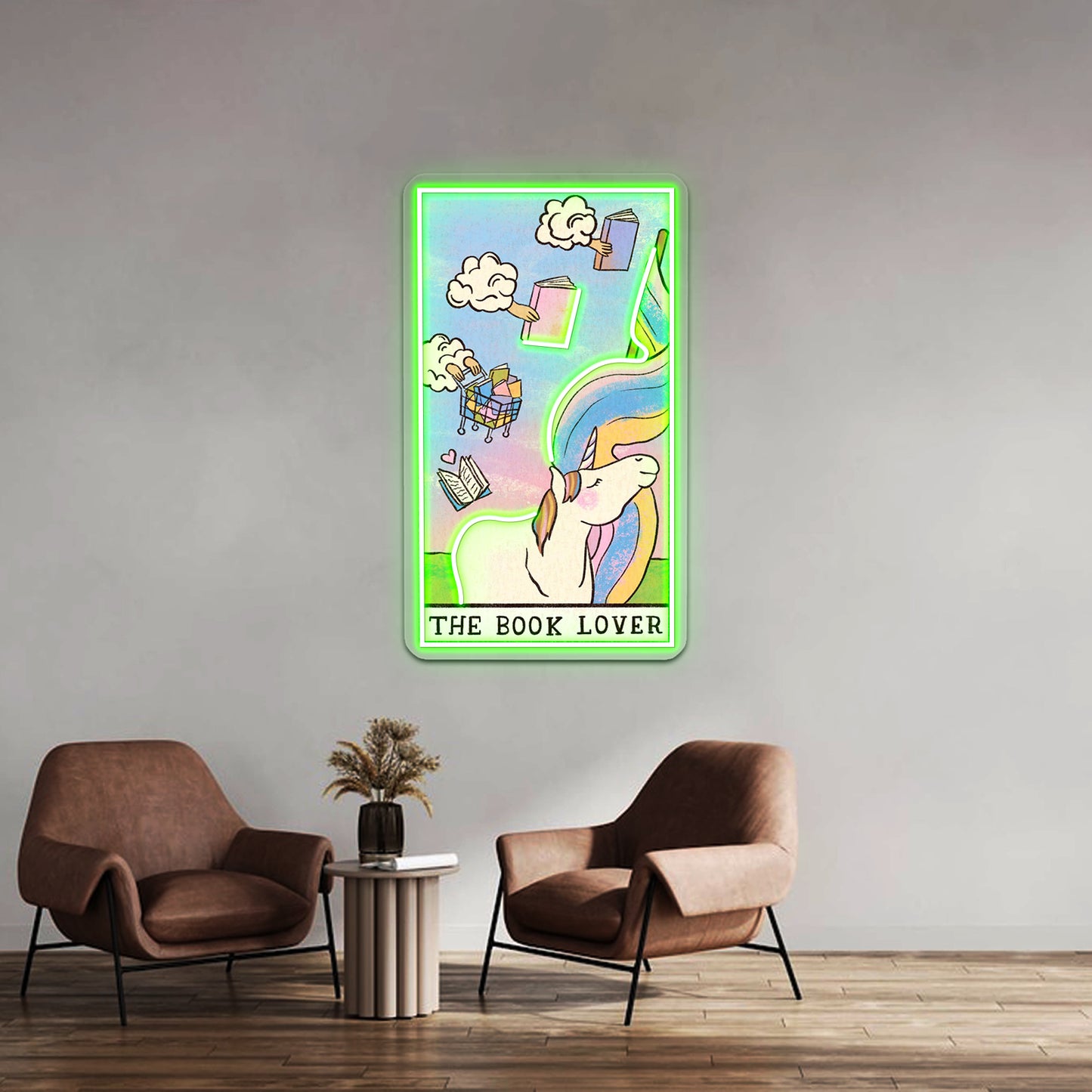 The Book Lover Tarot Card Neon Sign Artwork For Wedding Neon Sign