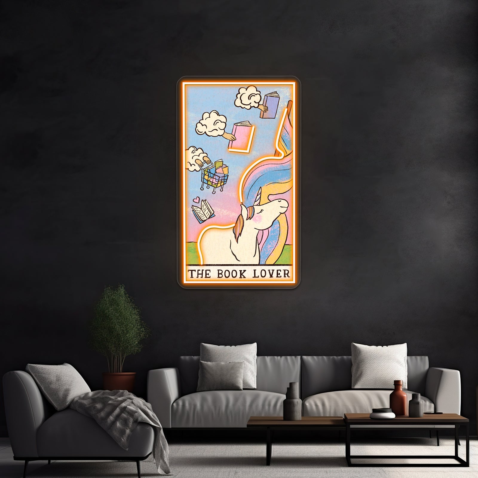 The Book Lover Tarot Card Neon Sign Artwork For Wedding Neon Sign | Shineneon