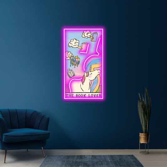 The Book Lover Tarot Card Neon Sign Artwork For Wedding Neon Sign