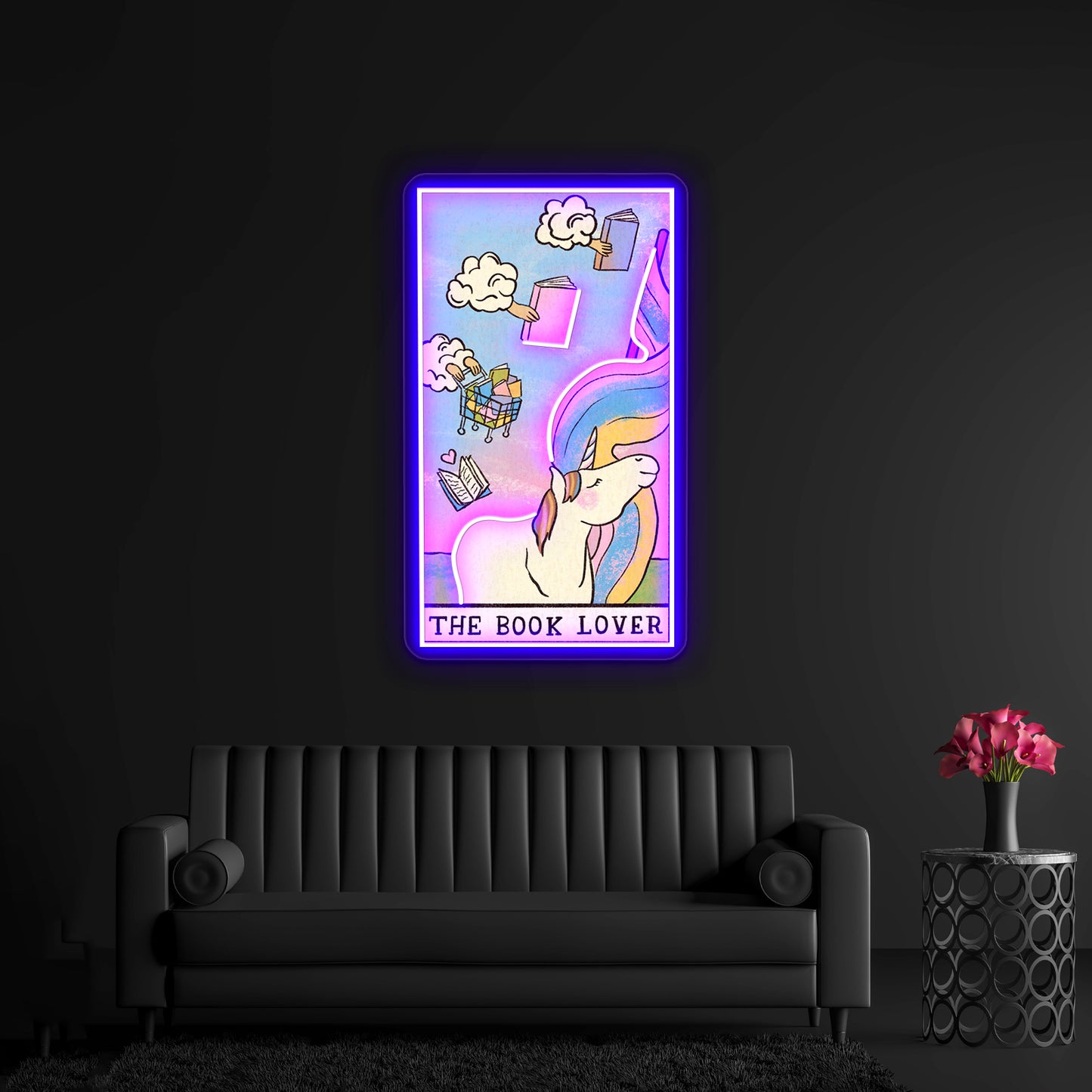 The Book Lover Tarot Card Neon Sign Artwork For Wedding Neon Sign