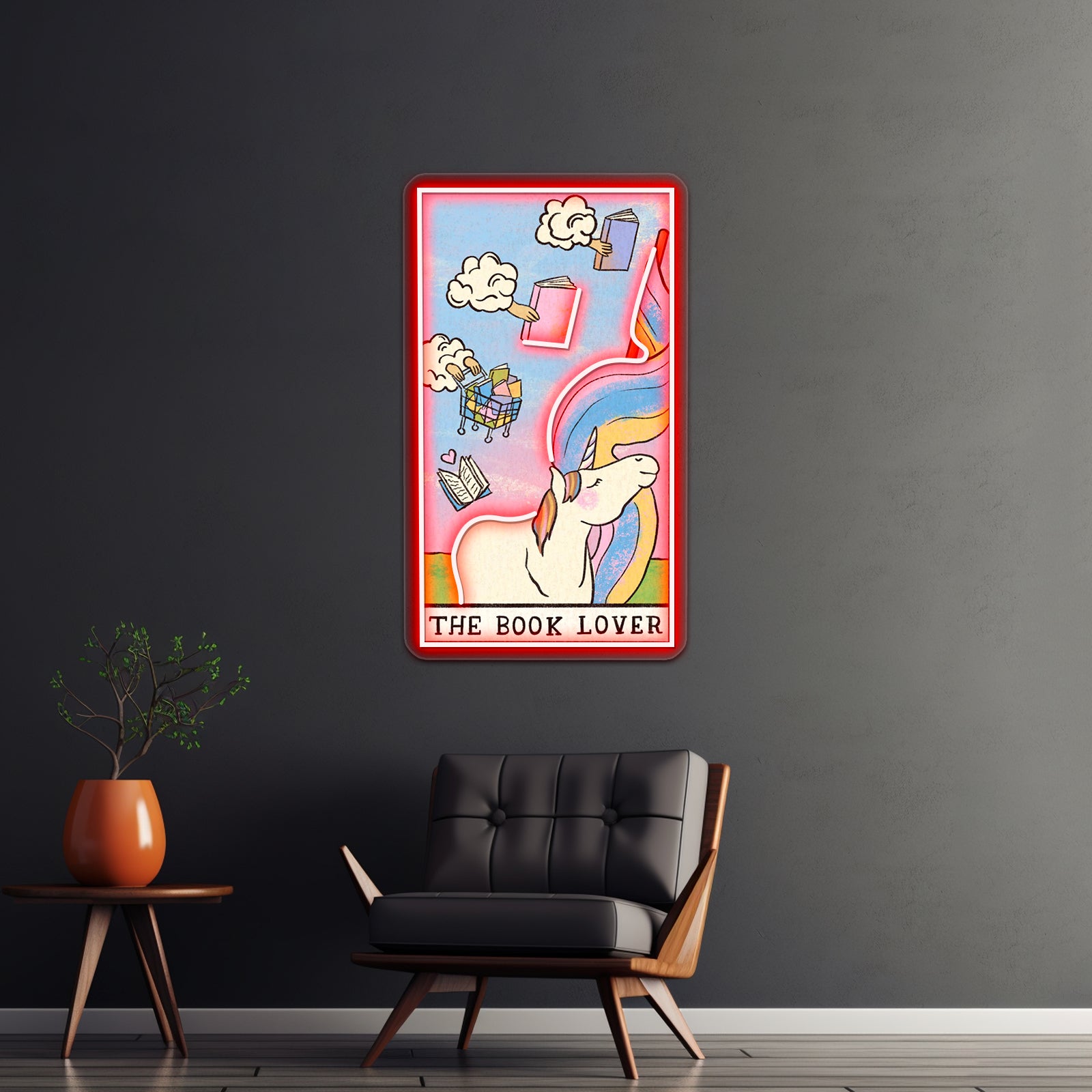 The Book Lover Tarot Card Neon Sign Artwork For Wedding Neon Sign | Shineneon