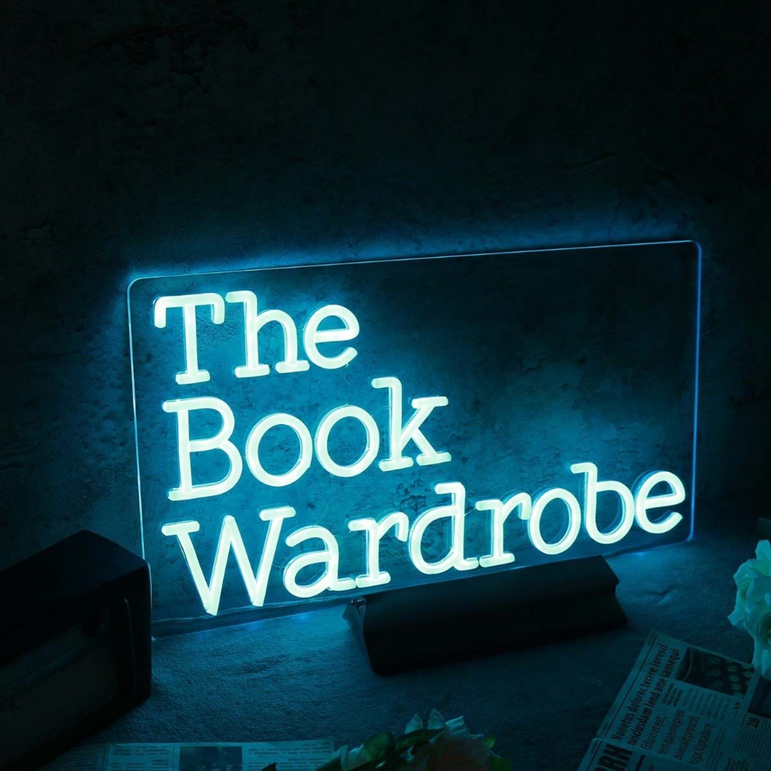 The Book Wardrobe Blue Led Neon Sign - Shineneon