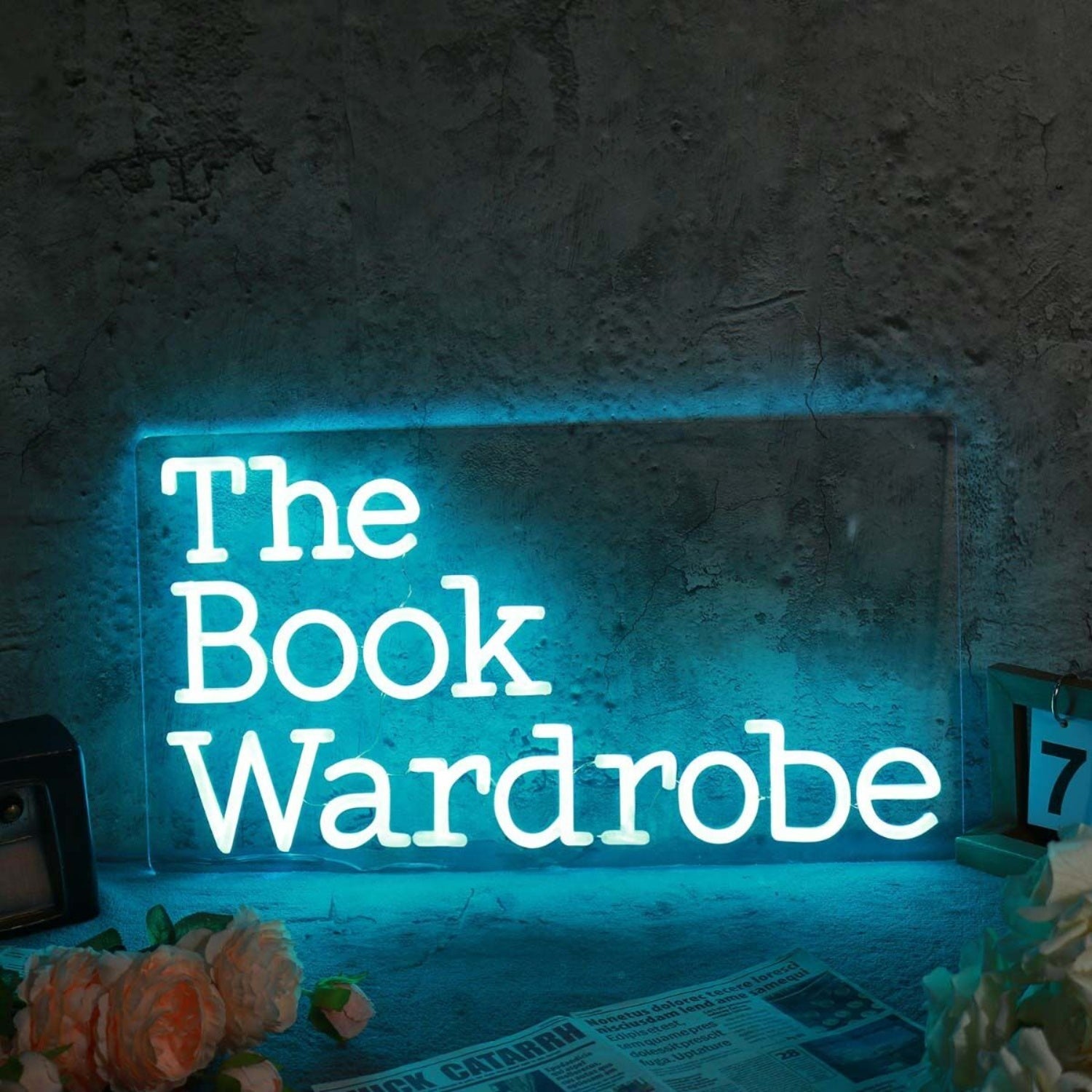 The Book Wardrobe Blue Led Neon Sign - Shineneon
