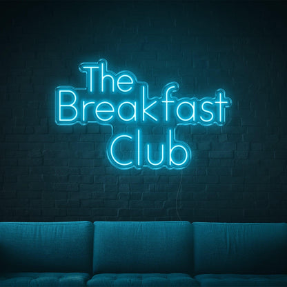 The Breakfast Club Light Blue Led Neon Sign For Cafe Restaurant Indoor Decor | Shineneon