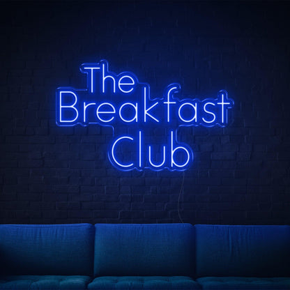 The Breakfast Club Light Blue Led Neon Sign For Cafe Restaurant Indoor Decor | Shineneon