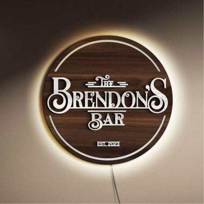 The Brendons Bar Acrylic Business Logo Sign - Shineneon