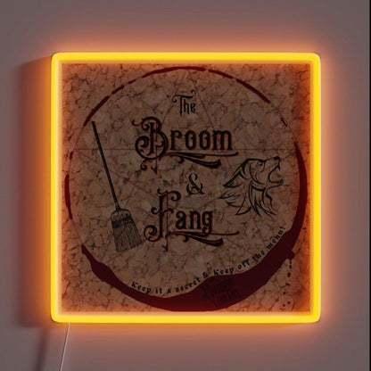The Broom And Fang Pub Rgb Led Neon Sign - Shineneon