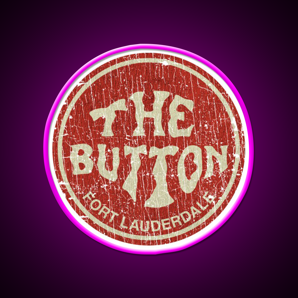 The Button Fort Lauderdale 1970 Beer Bar Decor Led Neon Sign Rgb Color - Neon sign mounted on wall in room