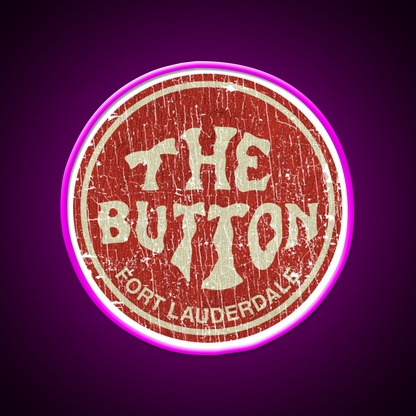 The Button Fort Lauderdale 1970 Beer Bar Decor Led Neon Sign Rgb Color - Neon sign mounted on wall in room