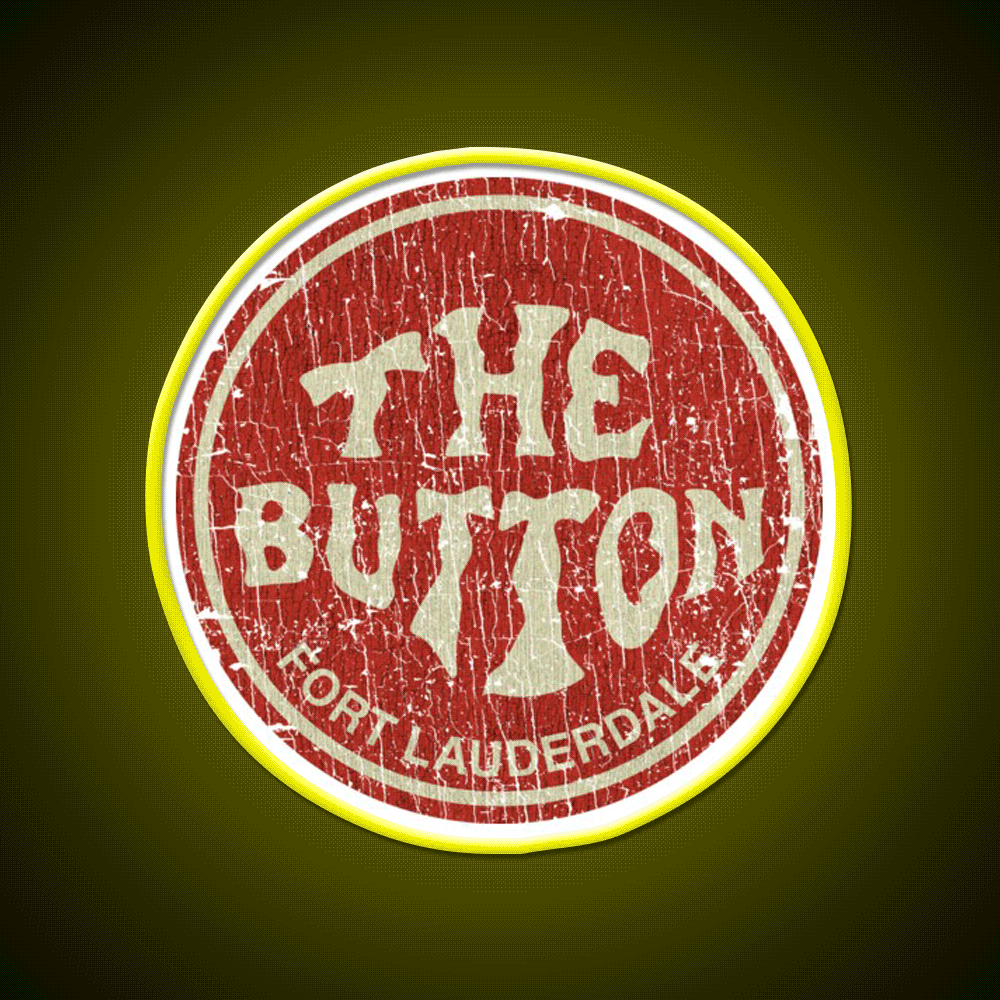 The Button Fort Lauderdale 1970 Beer Bar Decor Led Neon Sign Rgb Color - Custom LED neon sign front view