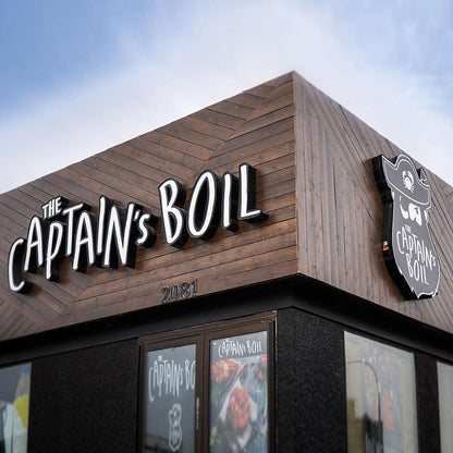The Captains Boil 3D Frontlit Letters Metal Led Sign