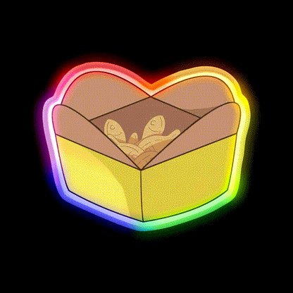 The Cat Returns Crackers Snack Food Led Neon Sign Rgb Color - LED neon sign close-up detail