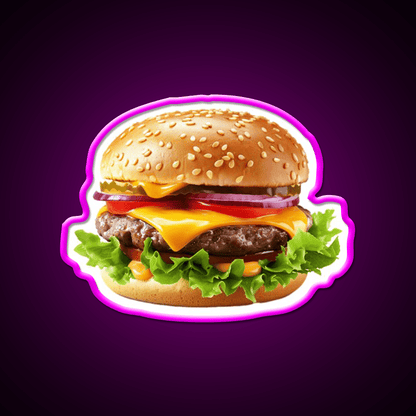 The Cheeseburger Fast Food Led Neon Sign For Burger Place Rgb Color - Shineneon
