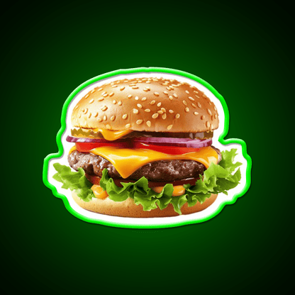 The Cheeseburger Fast Food Led Neon Sign For Burger Place Rgb Color - Shineneon