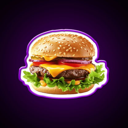 The Cheeseburger Fast Food Led Neon Sign For Burger Place Rgb Color - Shineneon